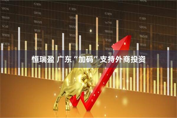 恒瑞盈 广东“加码”支持外商投资